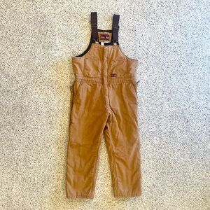 Black Duck Walls Brand Insulated Bib Overalls Heavy Duty Work Wear Brown XL